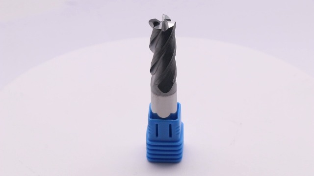 Image of 1 /2 inch 4 Flute Solid Carbide End Mill - .030 inch Corner Radius, AlTiN Coated | 35 Helix, 1 /2 inch Cutting Dia, 1 /2 inch Shank Dia, 1-1 /4 inch LOC, 3 inch OAL for Milling Alloy Steel, Cast Iron, Copper