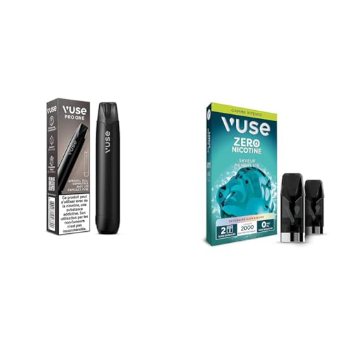 Vuse Pro One Cigarette Électronique, Kit Complet Vapoteuse Electronique Rechargeable avec Batterie 360 mAh, Double Mode de Vape, Compatible Recharges Vuse...