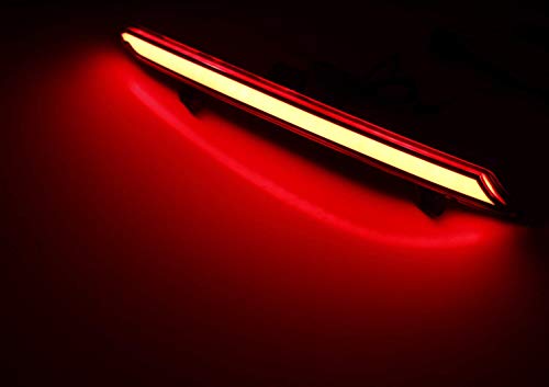 Ijdmtoy Red Lens Full Led Bumper Reflector Lights Compatible With 2018-2022 Honda Accord Sedan, Function As Tail/Brake, Turn Signal Lights & Rear Fog Lamps #TOP4