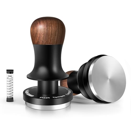 MHW-3BOMBER Tamper à café 58mm 2.0, Tamper à Pression constante avec Retour sonore, équipé de 3 Ressorts intégrés offrant Une Pression de 15/30 lbs, Tamper à...