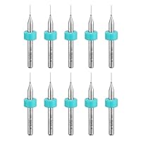 QUARKZMAN Micro Bohrer 0,35 mm Wolframkarbid Drehwerkzeug Schmuck CNC Gravur Print Leiterplatte Mikro Bohrer 1/8 Zoll Schaft 10 Stück