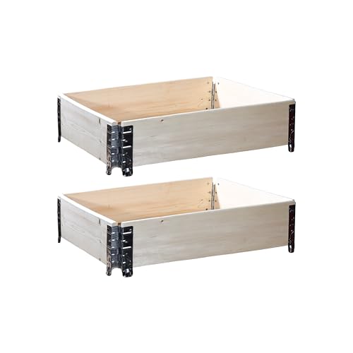 JM Workwear Rahmen Palettenrahmen aus Holz Gemüse Garten Holzrahmen 120x80x20 (2)