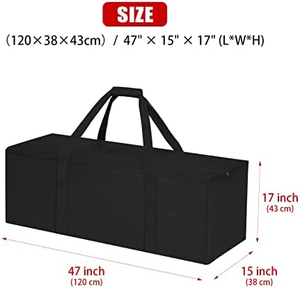 TheElves Duffle Bag,Extra Large Sports Duffle Bag for Men Travel Equipment Tent Bags - 47" Black 3 TheElves Duffle Bag,Extra Large Sports Duffle Bag for Men Travel Equipment Tent Bags - 47" Black