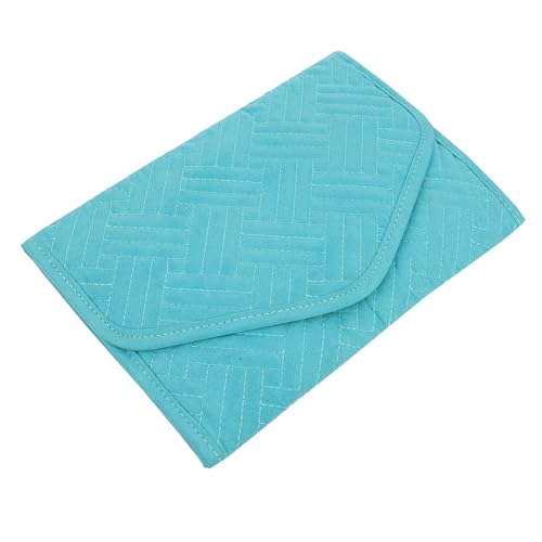 Veemoon 1 Pieza bolsa de almacenamiento de joyas bolsa de almacenamiento de pendientes Boda para paquete de joyas bolsa de almacenamiento de collar bolsa plegable tela Azul
