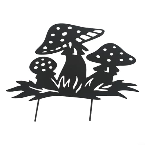 Dekorativer Metall-Pilz-Gartenstecker rustikale Fliegenpilz-Silhouette...