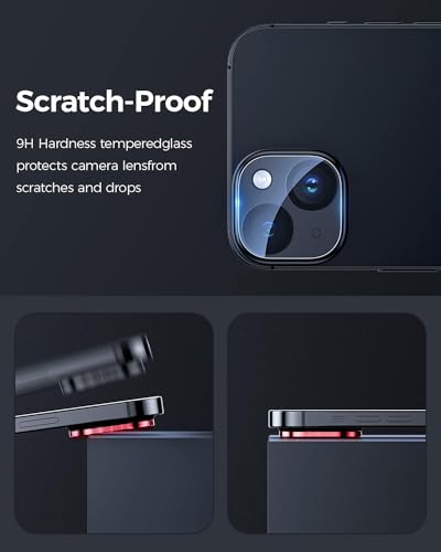 Image of Premium iPhone 13 Mini Tempered Glass with Camera Lens Protector - Ultimate Protection Kit Edge to Edge Screen Protector for iPhone 13 Mini 9H Hardness Ultra HD Anti-Scratch Case Friendly