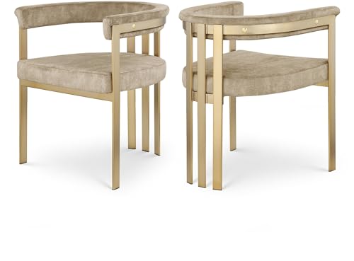 Meridian Marcello Beige Velvet Chair