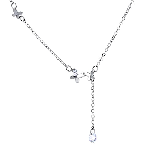 Collier ras du cou fini à la main avec franges papillon et maillons fins