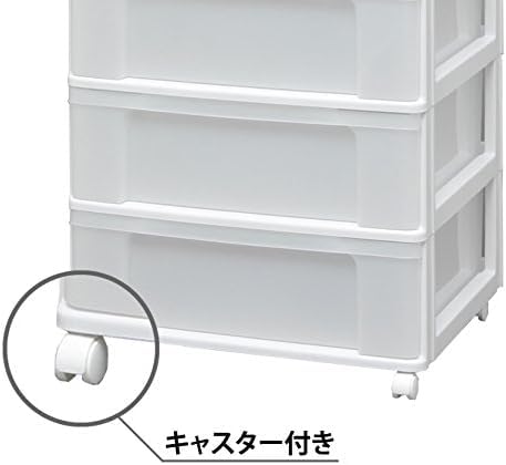 チェスト 3段 届いてすぐ使える完成品 木天板 幅63.2cm×奥行50.7×高さ73cm ホワイト/フレンチオーク 白 プラスチック 組立不要 [5]