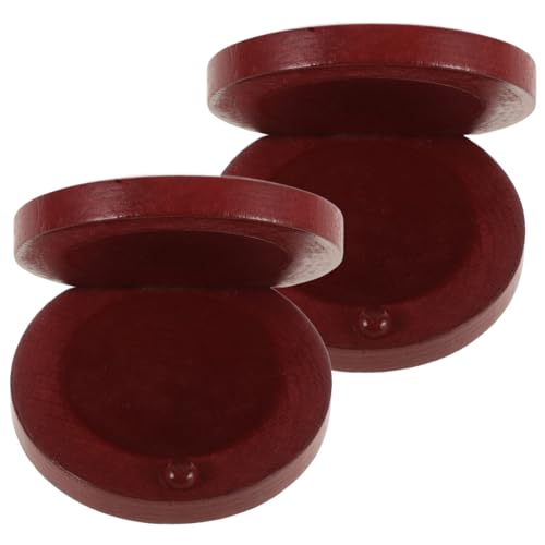 GALPADA 2pcs Wooden Finger Castanets Musical Instruments for Sound Easy Control for Parties Kindergarten Activities Enhances Coordination Intelligence Development