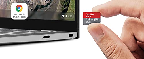 SanDisk Ultra 128GB microSDXC UHS-I Card for Chromebook with SD Adapter and up to 120MB/s transfer speed