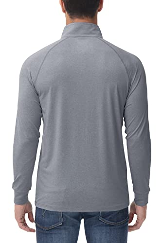 Image of MAGCOMSEN Men's Quarter Zip Pullover Long Sleeve Sweatshirts Fleece Lined Golf Pullover Thermal Gym Workout Tops