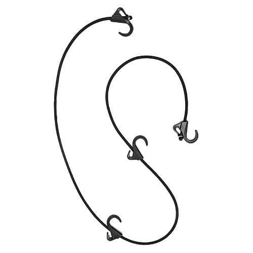 LIGIGWASH Cuerda Elástica con Ganchos Resistentes para Equipaje y Camping Cuerda Multiusos Flexible y Duradera para Exteriores Práctica y Fácil de Transportar