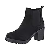  Elara Damen Stiefelette Ankle Boots Chunkyrayan 2018 C166-2-Black-39