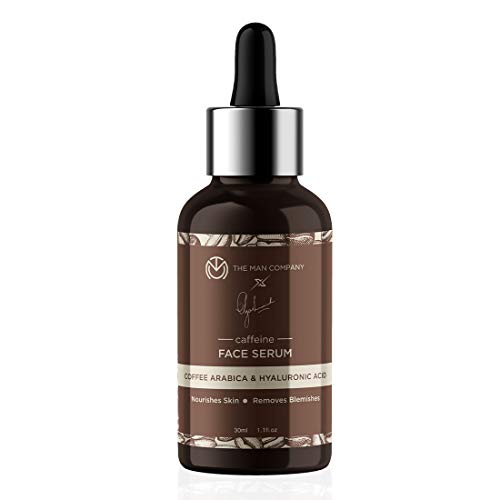 Caffeine Face Serum with Hyaluronic Acid & Vitamin E for Daily Skin Nourishment - 1.1 Fl Oz by The Man Company | Hydrating Face Serum for Dry Skin | Suitable for All Skin Types