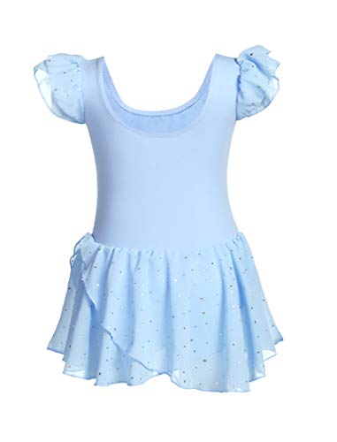 MAXMODA Vestido de baile para niñas de ballet hermoso y cómodo traje de ballet con puntos de purpurina vestido de baile de los niños ropa de ballet de las niñas vestido de ballet leotardo 150