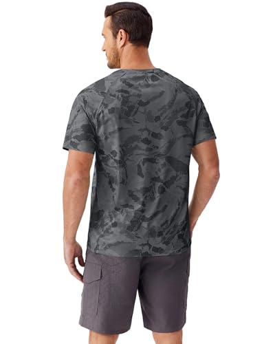 PINSPARK Men's Rash Guard Swim Shirt UPF50+ Sun Protection Quick Dry Athletic Water Shirts for Men Surf Hiking4