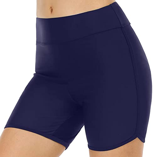 Bañador short mujer talle alto con sujeción cómoda para natación y playa