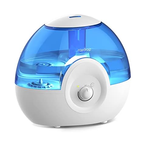 raydrop Cool Mist 2.2L Humidifiers for Bedroom, 28dB Whisper-Quiet Ultrasonic Humidifier, Easy to Clean Home Humidifier, Auto Shut-Off, 30H Work Time, Night Light (Blue) Cover