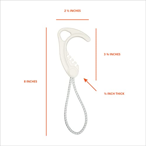 8TIMBER Gear Hook — Lightweight + Versatile Hanger for Backpacks, Cars, Strollers, Purses, and Closet Storage Accessory (White, 2 Pack) - Image 7