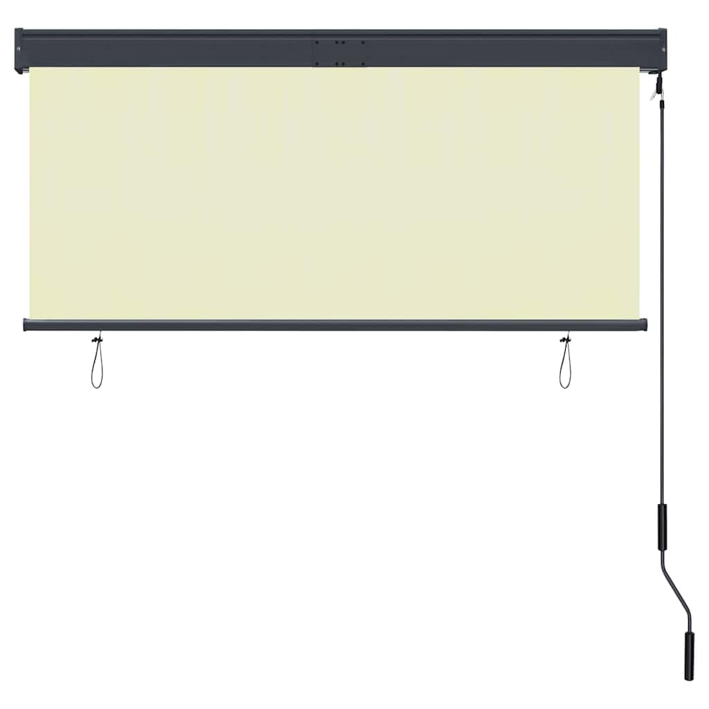 vidaXL Store Roulant d'Extérieur Auvent Rétractable Vertical Balcon Jardin Pergola Terrasse Patio Blocage des UV et de la Chaleur 140x250 cm Crème