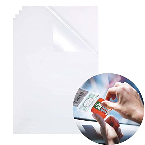 Windshield Sticker Applicator - Static Cling For Stickers, Makes Registration Sticker, Inspection Sticker, City Sticker And Parking Permit Removable(4 Pieces) #TOP4