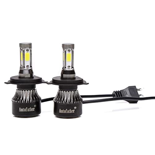 Zhange Led Headlight Bulbs H4/Hb2 /9003 Hi/Lo Dual Beam - 4 Sides 240W High Power 24000Lm Super Bright 6000K White Headlamp/Fog Light/Drl Replacement Kit - Package Of 2 #TOP4