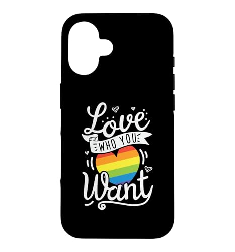 LGBTQ Love Who You Want ���C���{�[�E�Q�C LGBT �v���C�h���� �X�}�z�P�[�X iPhone 16 �p