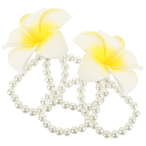 Bracelet fleur et perles anti-irritation pour soiree et mariage