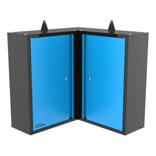 Güde Wandschrank GWES 2TE (Eckwandschrank, 2 Türen, 2 Fachböden, abschließbar) blau 40467