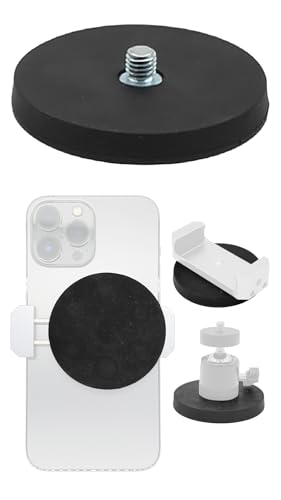 【GOROPRI】 ネオジム磁石 N52 カメラ 雲台 アクションカメラ 超強力 マグネット 磁石 直径66mm 1/4インチネジ カメラブラケット カメラアクセサリー (66㎜)