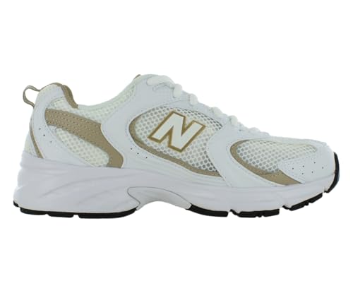 New Balance 530 Mens Shoes Size 4, Color: Pure White/Brown/White