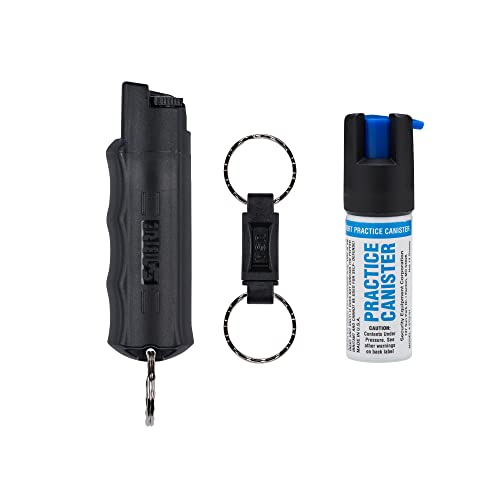 Image of Sabre Pepper Spray - Quick Release Keychain for Easy Carry & Fast Access, Max Police Strength Self Defense OC Spray with UV Dye, 10 Sec. Spray Time, Finger Grip - Faster Aim, 0.54 fl oz,Secure Safety