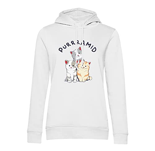 Sweat à capuche Purrramid chat mignon imprimé pour look urbain original