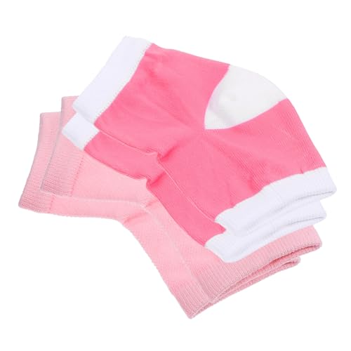 FOMIYES Portable Foot Support 2 Pairs Dry Cracked Heels Preventing Socks Elastic Heel Socks Gel Padding