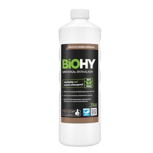BiOHY Détartrant Universel (Bouteille de 1l) | Concentré pour tous les appareils électroménagers | Compatible avec toutes les machines à café et machines à expresso (Entkalker)