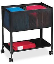 Lorell Mesh Rolling File, 13-1/4 by 24 by 27-1/2-Inch, Black