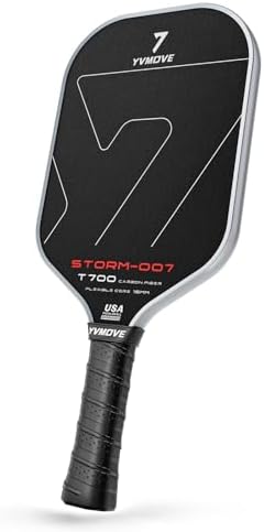 Pickleball Paddle with T700 Raw Carbon Fiber Surface & 16mm STR-C...