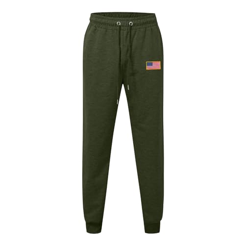 2025 Pantalones Hombre Cintura Elástica - Pantalones Correr Impreso Casual Suelto Cómodo Versátil Streetwear Chic con Bolsillos Para Todos los Días Fitness Pantalones Deportivos, verde militar, 3XL