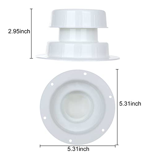 Mivide 3Pcs Rv Plumbing Vent Cap Kit, Plumbing Vent, Rv Roof Sewer Vent Cover Cap House, Plastic Roof Cover White #TOP1