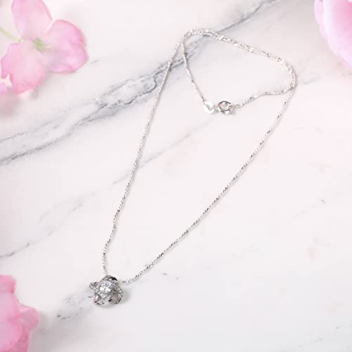 COSTWAY Mother Daughter Necklace Silver Mothers Day Jewelry Birthday Gift with Cards - Image 5