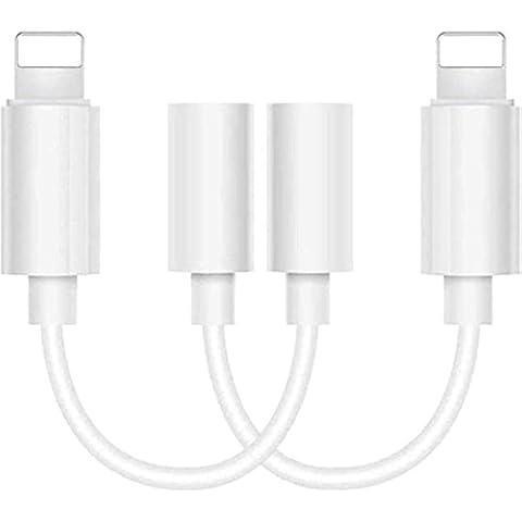 OPPEY 【2 Pack】 Headphone Adapter for iPhone to 3.5mm Headphone Jack Earphone Converter for iPhone 12 Pro/11/Xs Max/XS/X/XR/8/7 Plus for iphone Dongle Headphone Audio Jack Adapter Support All iOS Cover
