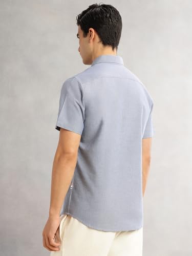 Image of Thomas Scott Men's Cotton Casual Shirt | Regular Fit | Soft & Breathable Fabric | Stylish Everyday Wear for Work, Travel & Outings