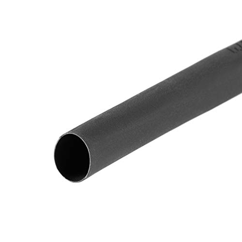 Tubo termocontraíble negro de 6 mm de diámetro y ancho plano de 10 mm