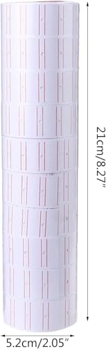 Image of SAMVARDHAN Price Labels Paper Tag Mark Sticker for MX-5500 Price Gun Labeller, 10 Rolls (White)