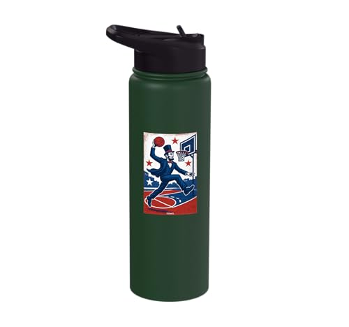 ABE LINCOLN DUNK STAR ALL-AMERICAN BASKETBALL Stainless Steel Insulated Water