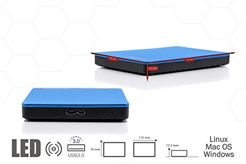 ORICO 1TB 2.5 Zoll Externe tragbare Festplatte USB 3.0 MD25U3 External HDD Mobile Speicherplatte für Fotos smart TV PC Laptop Computer ps4 ps5 Xbox kompatibel mit Windows Mac OS Linux - Blau – Bild 6