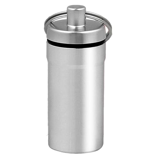 Portable for for Case Aluminum for Holders Storage Container with Keychain for Outdoor Camping
