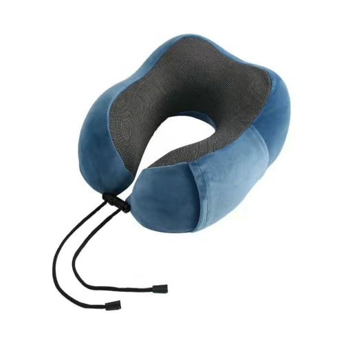 ZBDP - Almohadas de espuma viscoelástica en forma de U, almohada ortopédica cervical suave, esencial de viaje para masaje en avión, cojín de cuello