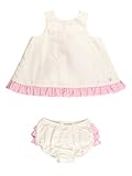 RuffleButts Baby/Toddler Girls Swing Top & Bloomer Coordinated Set - Banana Signature Seersucker, 3-6m